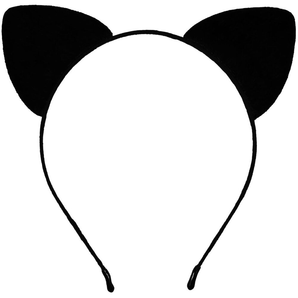 Black Cat Ears Headband Furry Padded Catwomen Headbands